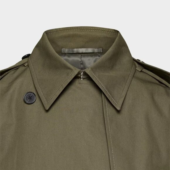 NWT Aritzia New The Finch Mid Trench Coat - City Twill Olive L - Picture 8 of 12